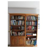 2 SECTION OAK BOOK CASE 2 SECTION OAK BOOK CASE
