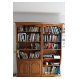 2 SECTION OAK BOOK CASE