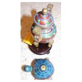CLOISONNE TURTLE AND INCENSE JAR CLOISONNE TURTLE AND INCENSE JAR