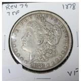 1878 REV 79 7V TF MORGAN DOLLAR  VF