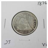 1876 SEATED QUARTER VF 1876 SEATED QUARTER VF