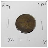 1865 INDIAN HEAD CENT G KEY