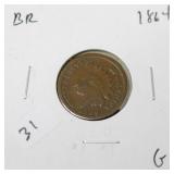 1864 INDIAN HEAD CENT BR  KEY