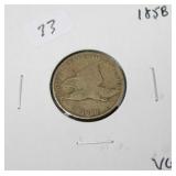 1858 FLYING EAGLE CENT VG 1858 FLYING EAGLE CENT VG