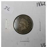 1862 INDIAN HEAD CENT  VG