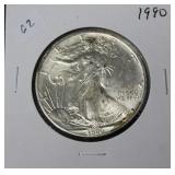 1990 SILVER EAGLE GEM 1990 SILVER EAGLE GEM