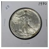 1990 SILVER EAGLE  GEM