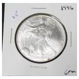 1996 SILVER EAGLE GEM KEY DATE 1996 SILVER EAGLE GEM KEY DATE