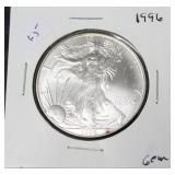 1996 SILVER EAGLE  GEM KEY DATE