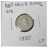 1883 SEATED DIME G 1883 SEATED DIME G
