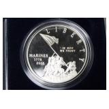 MARINE CORPS PROOF SILVER DOLLAR