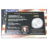 2000 SILVER EAGLE GEM 2000 SILVER EAGLE GEM