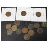 15 INDIAN HEAD CENTS 15 INDIAN HEAD CENTS