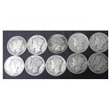 10 MERCURY DIMES