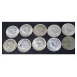 10 40% SILVER HALF DOLLARS 10 40% SILVER HALF DOLLARS