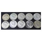 10 40% SILVER HALF DOLLARS 10 40% SILVER HALF DOLLARS