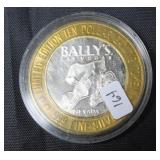 BALLYS .999 SILVER CASINO CHIP