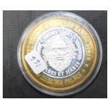 CEASARS 1997 .999 SILVER CASINO CHIP CEASARS 1997 .999 SILVER CASINO CHIP