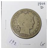 1906 BARBER HALF DOLLAR  G