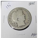 1895 BARBER HALF DOLLAR AG