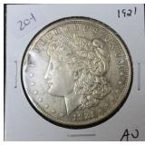 1921 MORGAN DOLLAR  AU