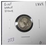 1829 BUST HALF DIME G 1829 BUST HALF DIME G