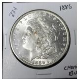 1886 MORGAN DOLLAR CHOICE BU 1886 MORGAN DOLLAR CHOICE BU
