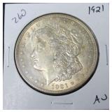 1921 MORGAN DOLLAR AU 1921 MORGAN DOLLAR AU