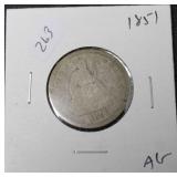 1851 SEATED QUARTER AG