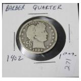 1902 BARBER QUARTER G 1902 BARBER QUARTER G