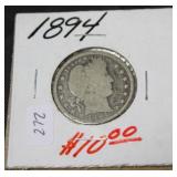1894 BARBER QUARTER G 1894 BARBER QUARTER G