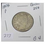 1898 BARBER QUARTER G 1898 BARBER QUARTER G