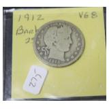 1912 BARBER QUARTER G 1912 BARBER QUARTER G