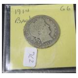 1914 BARBER QUARTER G 1914 BARBER QUARTER G
