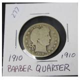 1910 BARBER QUARTER G 1910 BARBER QUARTER G