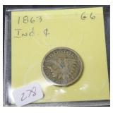 1863 INDIAN HEAD CENT G 1863 INDIAN HEAD CENT G