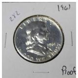 1961 FRANKLIN PROOF 1961 FRANKLIN PROOF