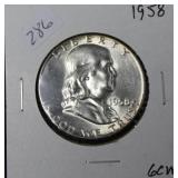 1958 FRANKLIN HALF GEM