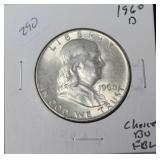 1960 D FRANKLIN HALF CHOICE BU FBL 1960 D FRANKLIN HALF CHOICE BU FBL