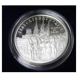 US MILITARY PROOF SILVER DOLLAR W BOX PAPERS US MILITARY PROOF SILVER DOLLAR W BOX PAPERS