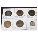GROUP OF ENGLISH LARGE PENNYS GROUP OF ENGLISH LARGE PENNYS