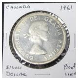1961 CANADA SILVER DOLLAR PROOF LIKE 1961 CANADA SILVER DOLLAR PROOF LIKE