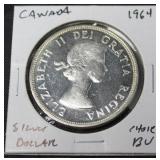 1964 CANADA SILVER DOLLAR CHOICE BU 1964 CANADA SILVER DOLLAR CHOICE BU