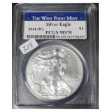 2014 W PCGS MS70 SILVER EAGLE