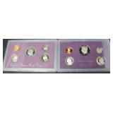 TWO PROOF SETS 1985 1988 TWO PROOF SETS 1985 1988