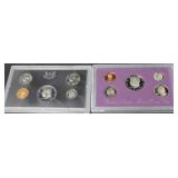 TWO PROOF SETS 1972 1990 TWO PROOF SETS 1972 1990