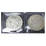 TWO PEACE DOLLARS TWO PEACE DOLLARS
