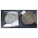TWO PEACE DOLLARS TWO PEACE DOLLARS