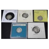 5 SILVER DIMES 5 SILVER DIMES