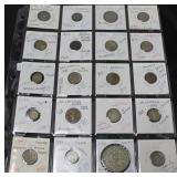 SHEET OF SILVER COINS SHEET OF SILVER COINS